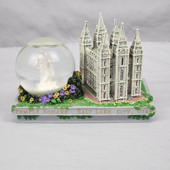 Temple Square Salt Lake City Ut Snow Globe Waterball Vintage Collectable Christ - Picture 1 of 10